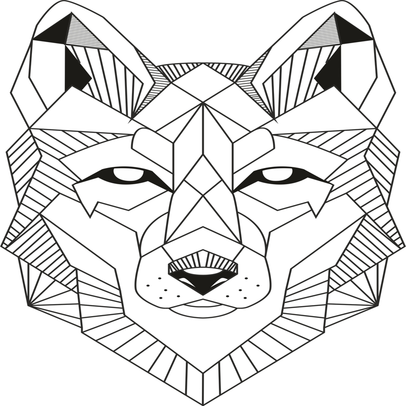 طرح خطی گرگ مناسب برای استفاده در دستگاه های cnc چوب و cnc لیزر - wolf lineart cdr file