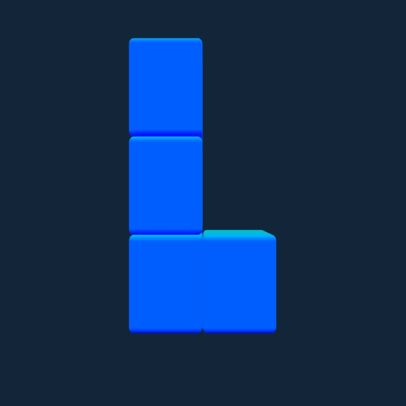 طرح بلوک تتریس l مناسب برای استفاده در دستگاه های cnc چوب و cnc لیزر - tetris block l stl file