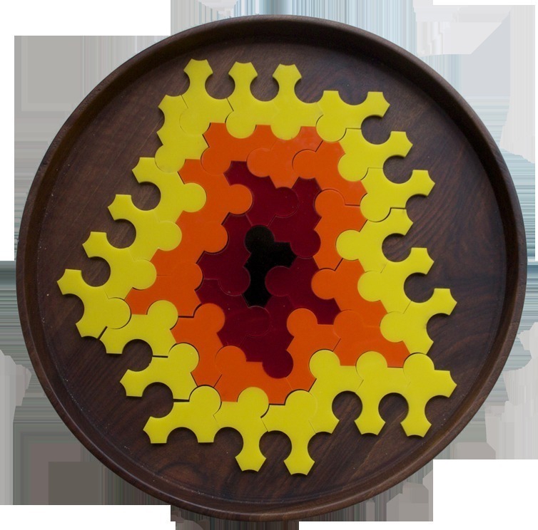 طرح مان با شیارهای چند وجهی مناسب برای استفاده در دستگاه های cnc چوب و cnc لیزر - laser cut mann notched polyhex cdr file