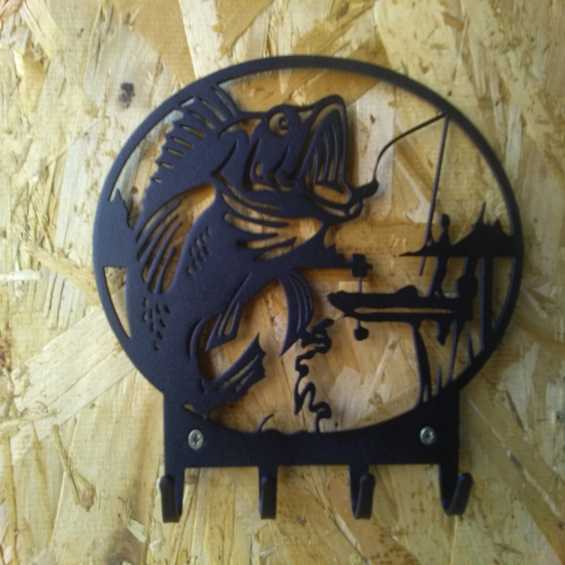 طرح چوب لباسی ماهیگیری ماهیگیر مناسب برای استفاده در دستگاه های cnc چوب و cnc لیزر - fisherman fishing hanger dxf file