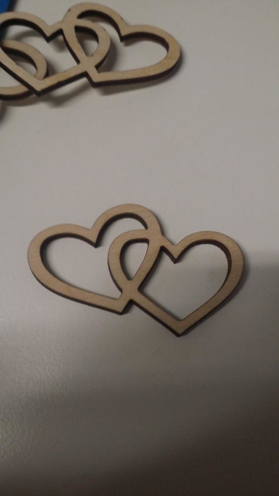 طرح دو قلب مناسب برای استفاده در دستگاه های cnc چوب و cnc لیزر - laser cut two hearts dxf file