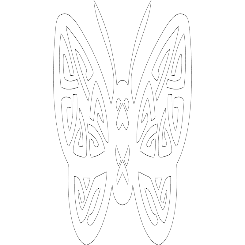 طرح پروانه مناسب برای استفاده در دستگاه های cnc چوب و cnc لیزر - butterfly dxf file