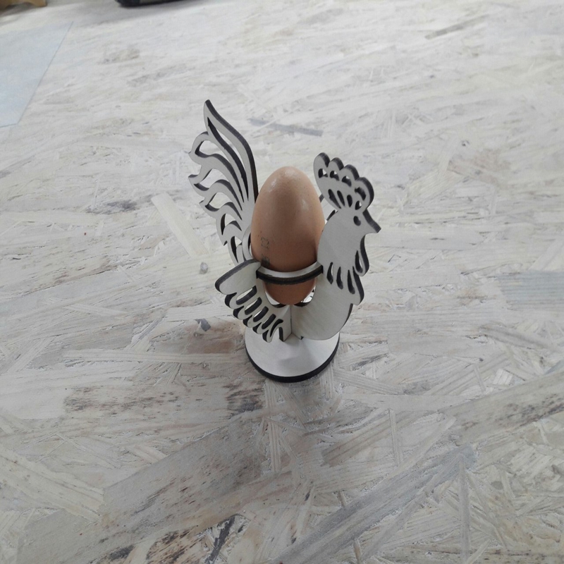 طرح جا تخم مرغ عید پاک مناسب برای استفاده در دستگاه های cnc چوب و cnc لیزر - laser cut easter egg holder stand cdr file