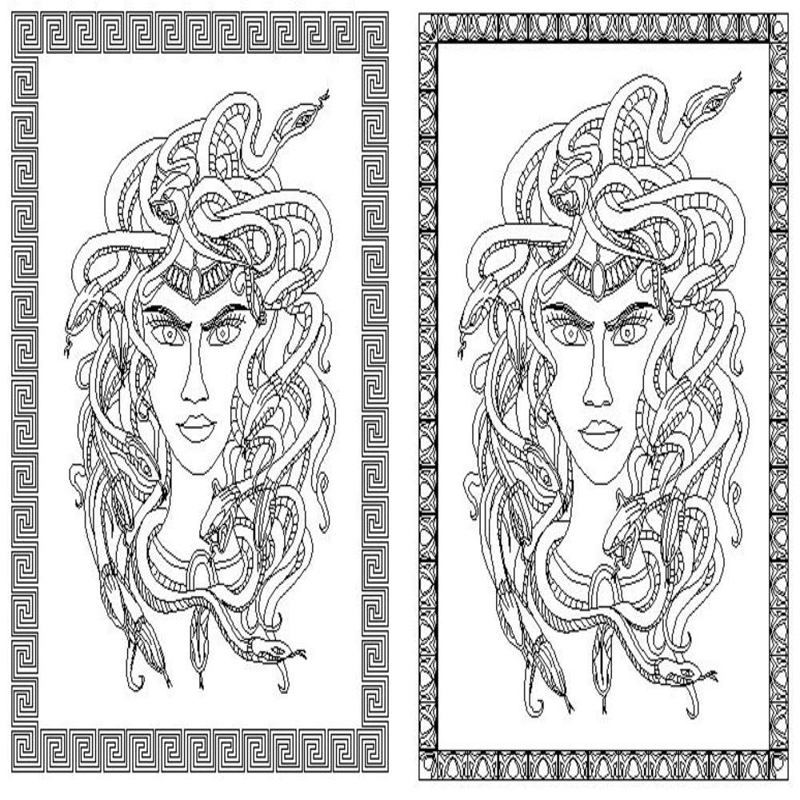 طرح مدوسا مناسب برای استفاده در دستگاه های cnc چوب و cnc لیزر - medusa dxf file