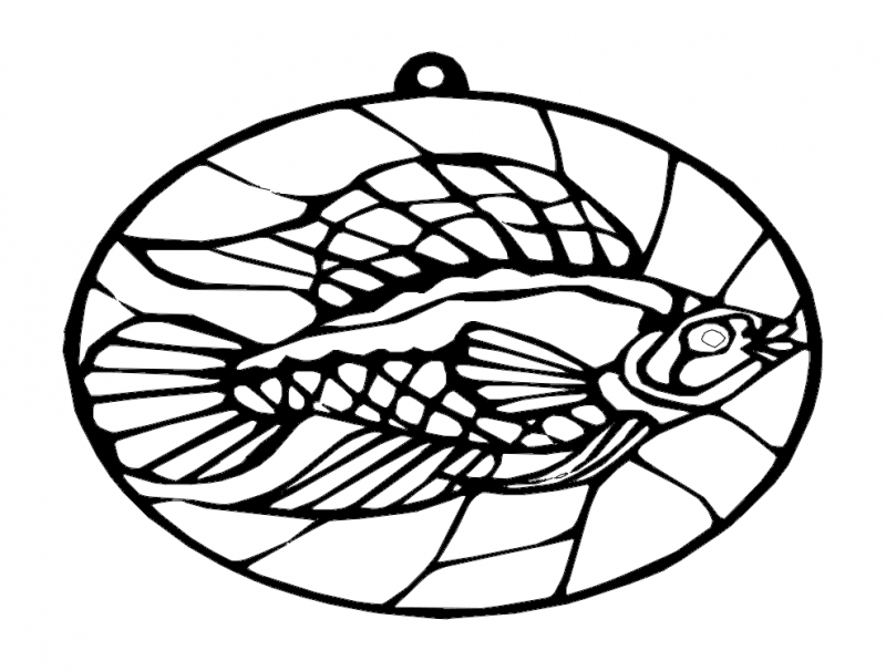 طرح ماهی مناسب برای استفاده در دستگاه های cnc چوب و cnc لیزر - fish dxf file