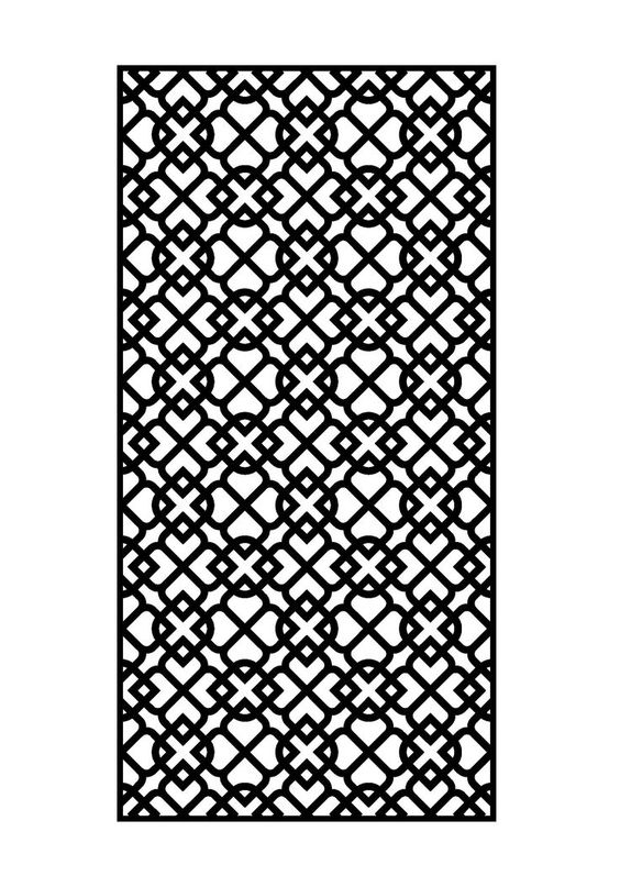 طرح پنل فلزی مناسب برای استفاده در دستگاه های cnc چوب و cnc لیزر - laser cut metal panel dxf file