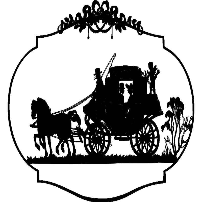 طرح کالسکه اسب مناسب برای استفاده در دستگاه های cnc چوب و cnc لیزر - horse carriage dxf file