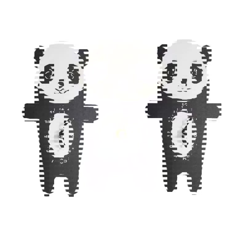 طرح ساعت دیواری پاندا برای اتاق نشیمن و دکوراسیون اتاق کودک مناسب برای استفاده در دستگاه های cnc چوب و cnc لیزر - laser cut panda wall clock living room and kids room decoration