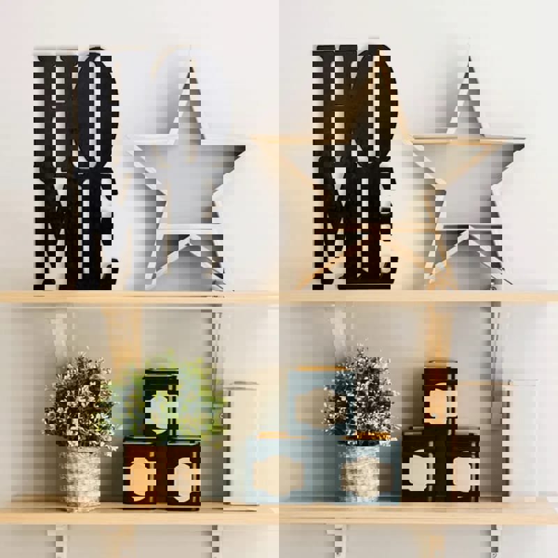 طرح تابلوی خانه حروف چوبی خانه دکور آویز دیواری مناسب برای استفاده در دستگاه های cnc چوب و cnc لیزر - laser cut home sign wooden home letters wall hanging decor