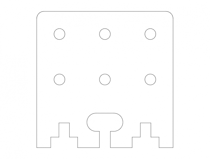 طرح فلنج محوری مناسب برای استفاده در دستگاه های cnc چوب و cnc لیزر - pivot flange dxf file
