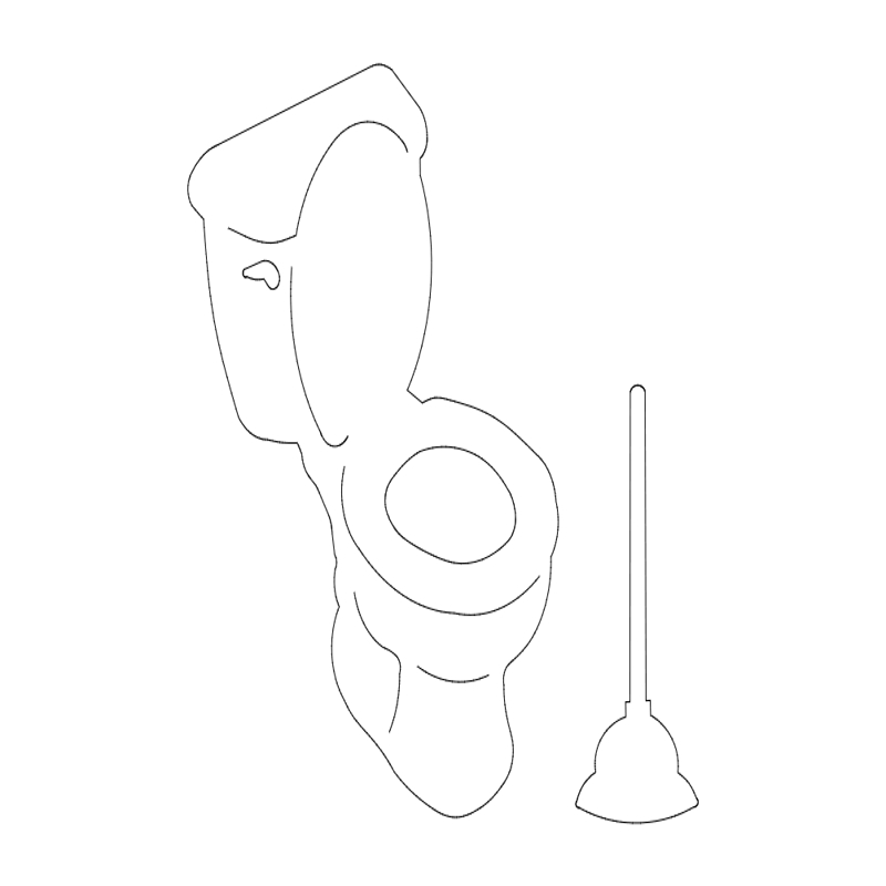 طرح سرویس بهداشتی مناسب برای استفاده در دستگاه های cnc چوب و cnc لیزر - toilet dxf file