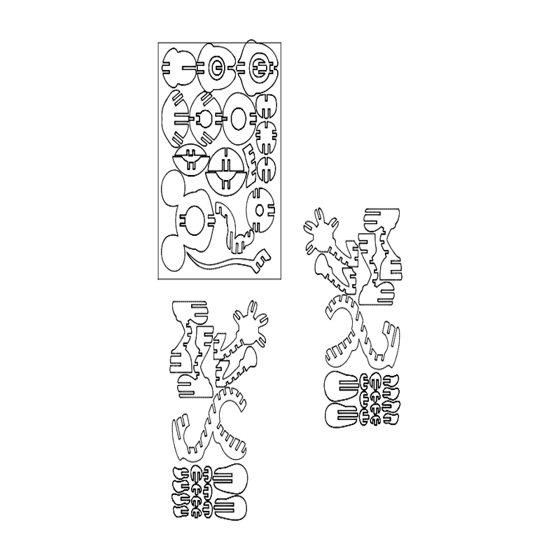 طرح میکی مناسب برای استفاده در دستگاه های cnc چوب و cnc لیزر - mickey dxf file