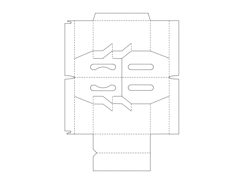 طرح جعبه بسته بندی مناسب برای استفاده در دستگاه های cnc چوب و cnc لیزر - packaging box template dxf file