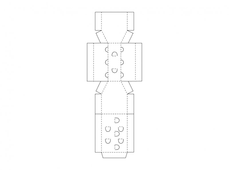 طرح جعبه مقوایی مناسب برای استفاده در دستگاه های cnc چوب و cnc لیزر - cardboard box dxf file