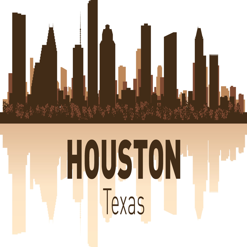 طرح آسمان شهر هوستون مناسب برای استفاده در دستگاه های cnc چوب و cnc لیزر - houston skyline cdr file
