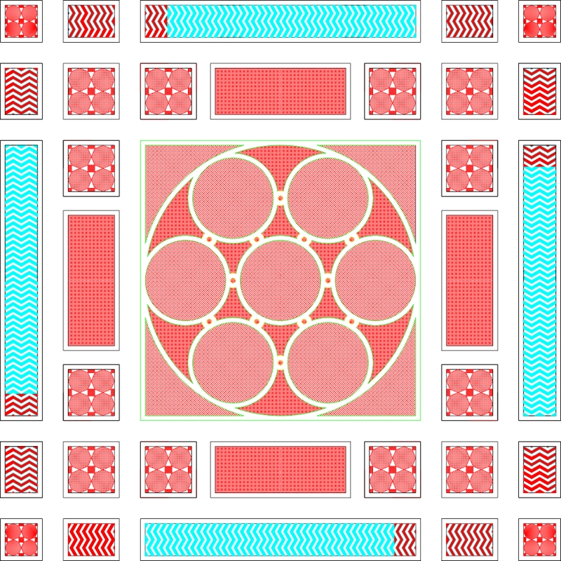 طرح فایل اتوکد طرح تزئینی dwg مناسب برای استفاده در دستگاه های cnc چوب و cnc لیزر - autocad decorative pattern dwg file