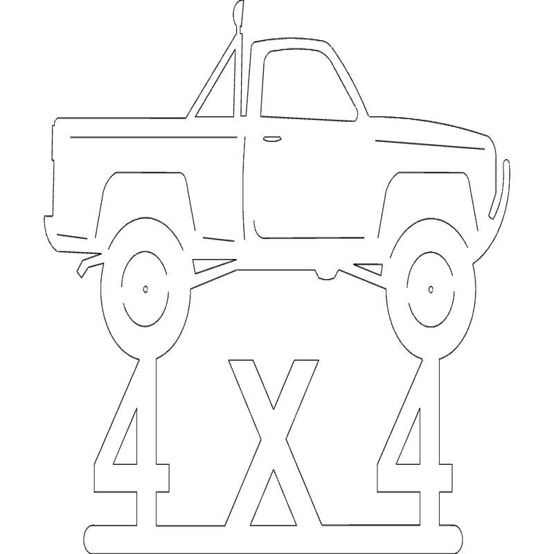 طرح با ابعاد ۴x۴p به بالا مناسب برای استفاده در دستگاه های cnc چوب و cnc لیزر - 4x4p up dxf file