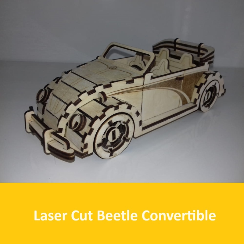 طرح مدل چوبی سوسک تبدیل شونده مناسب برای استفاده در دستگاه های cnc چوب و cnc لیزر - laser cut beetle convertible wooden model cdr file
