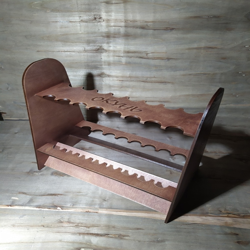 طرح جا چوب ماهیگیری، قفسه نگهداری و نمایش چوب ماهیگیری، مناسب برای استفاده در دستگاه های cnc چوب و cnc لیزر - laser cut fishing rod holder storage rack fishing rod display rack cdr file