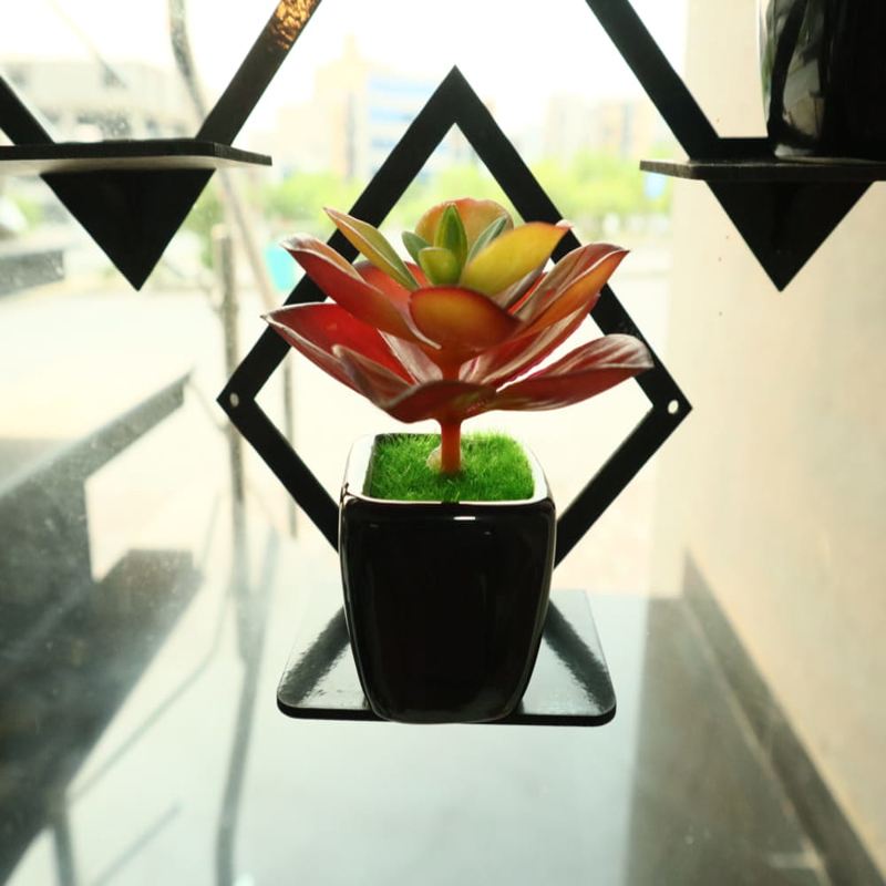 طرح جاکلیدی دیواری چوبی طرح قفسه دیواری چوبی مناسب برای استفاده در دستگاه های cnc چوب و cnc لیزر - laser cut mini wall stand wooden wall shelf plant shelf cdr file