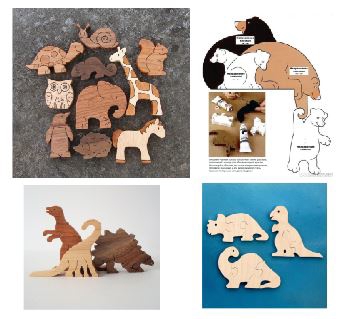 طرح پازل اسباب بازی مناسب برای استفاده در دستگاه های cnc چوب و cnc لیزر - laser cut jigsaw puzzle toys cdr file