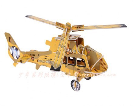 طرح مدل سه بعدی هلیکوپتر مناسب برای استفاده در دستگاه های cnc چوب و cnc لیزر - laser cut 3d diy helicopter model dxf file