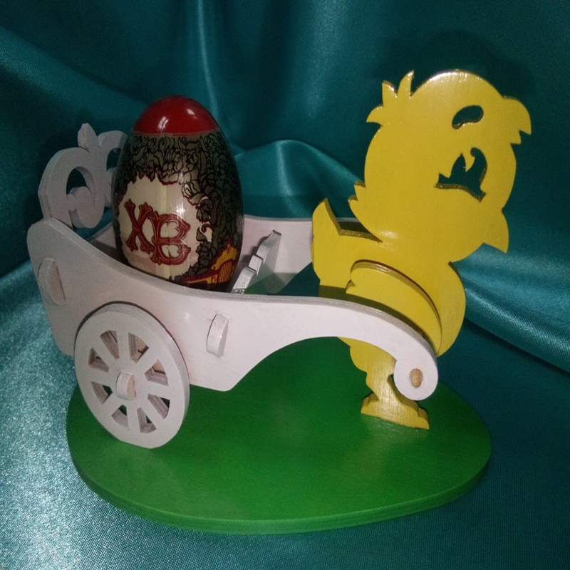 طرح جا تخم مرغی طرح مرغ عید پاک مناسب برای استفاده در دستگاه های cnc چوب و cnc لیزر - laser cut easter chicken egg holder template cdr file
