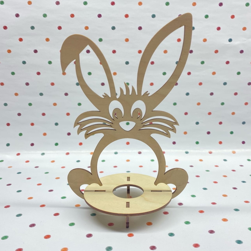 طرح جا تخم مرغ عید پاک خرگوش مناسب برای استفاده در دستگاه های cnc چوب و cnc لیزر - laser cut bunny easter egg holder cdr file