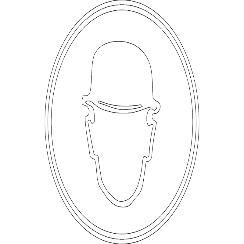 طرح کلاه ایمنی مناسب برای استفاده در دستگاه های cnc چوب و cnc لیزر - safety helmet dxf file