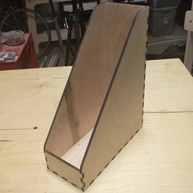 طرح جعبه نگهدارنده مجله مناسب برای استفاده در دستگاه های cnc چوب و cnc لیزر - laser cut magazine file holder organizer box dxf file