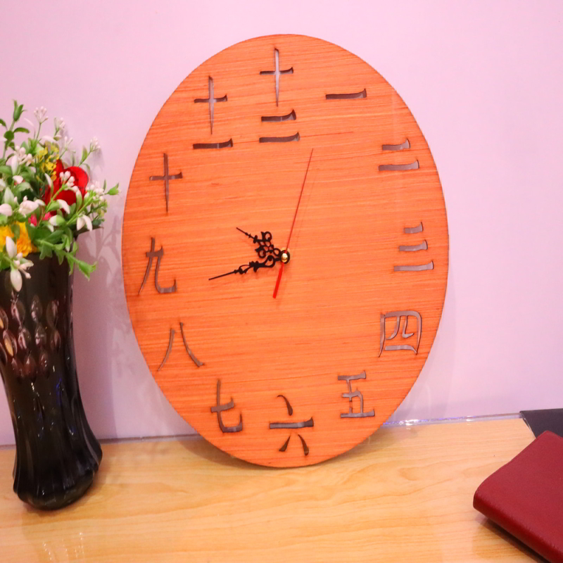 طرح ساعت دیواری چینی مناسب برای استفاده در دستگاه های cnc چوب و cnc لیزر - laser cut chinese wall clock cdr file