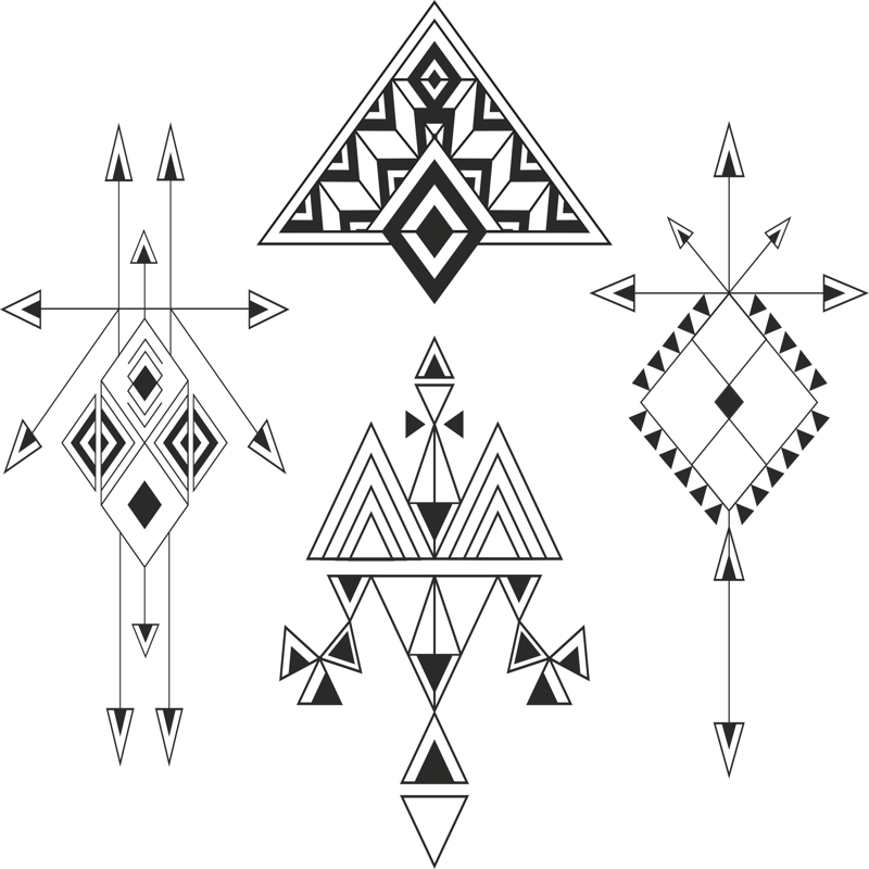 طرح عناصر قومی مناسب برای استفاده در دستگاه های cnc چوب و cnc لیزر - ethnic elements cdr file