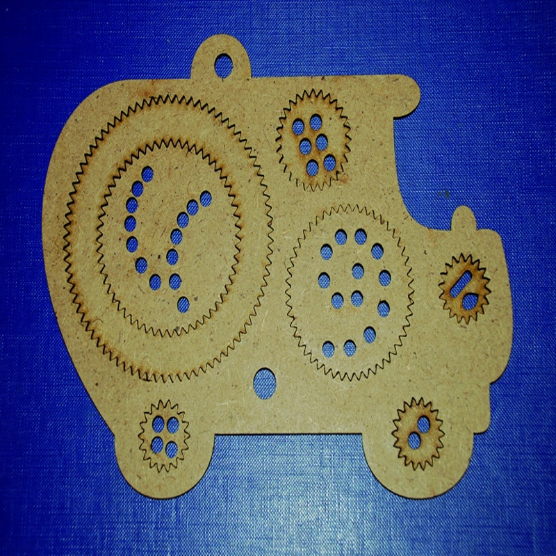 طرح کیت طراحی مارپیچ اسپیروگراف چوبی، مناسب برای استفاده در دستگاه های cnc چوب و cnc لیزر - laser cut spiral drawing kit wooden spirograph cdr file