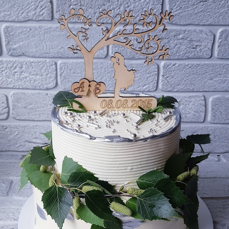 طرح رویه کیک عروسی مناسب برای استفاده در دستگاه های cnc چوب و cnc لیزر - laser cut wedding cake topper cdr file