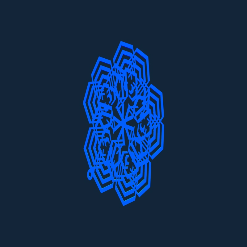 طرح دانه برف شماره ۸ مناسب برای استفاده در دستگاه های cnc چوب و cnc لیزر - snowflake design 8 stl file