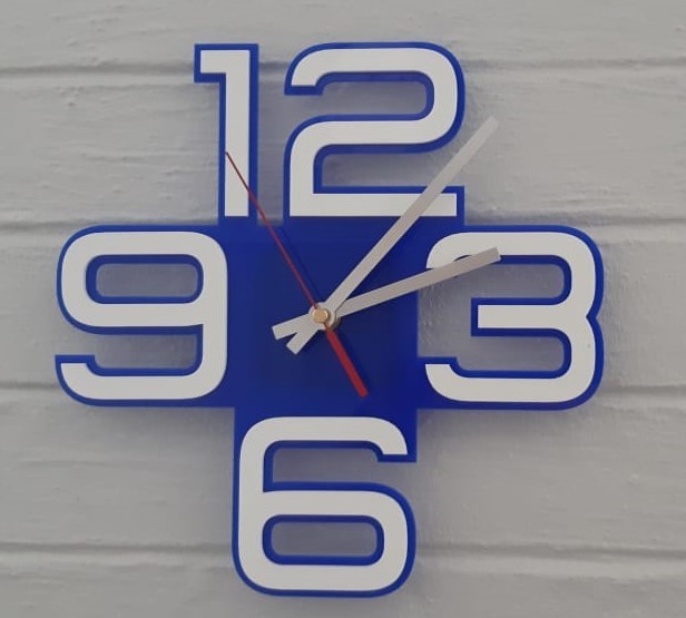 طرح ساعت دیواری اکریلیک مناسب برای استفاده در دستگاه های cnc چوب و cnc لیزر - laser cut acrylic wall clock cdr file
