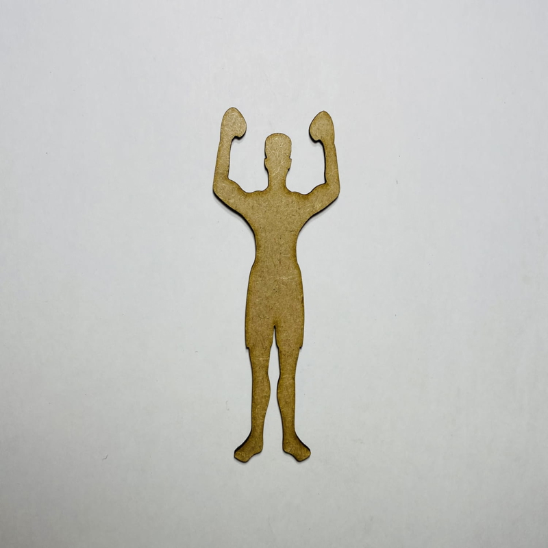 طرح چوب بوکسور خام مناسب برای استفاده در دستگاه های cnc چوب و cnc لیزر - laser cut boxer wood blank cutout cdr file