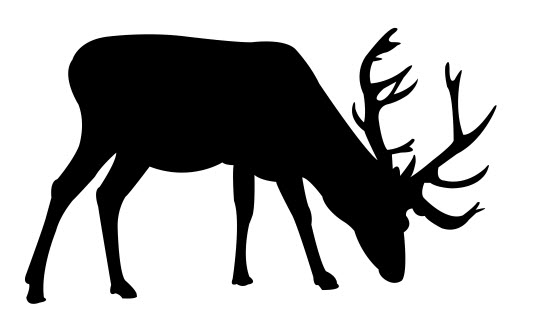 طرح سیلوئت چربی گوزن مناسب برای استفاده در دستگاه های cnc چوب و cnc لیزر - deer fat silhouette dxf file