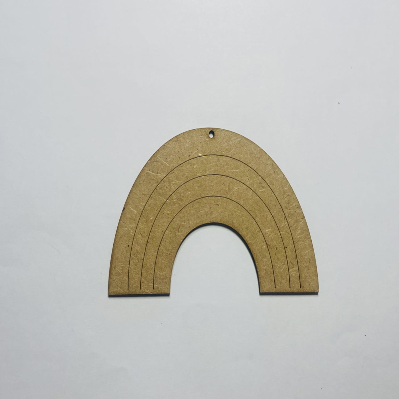 طرح برش چوب به شکل رنگین کمان برای لیزر مناسب برای استفاده در دستگاه های cnc چوب و cnc لیزر - laser cut rainbow shape wood cutout cdr file