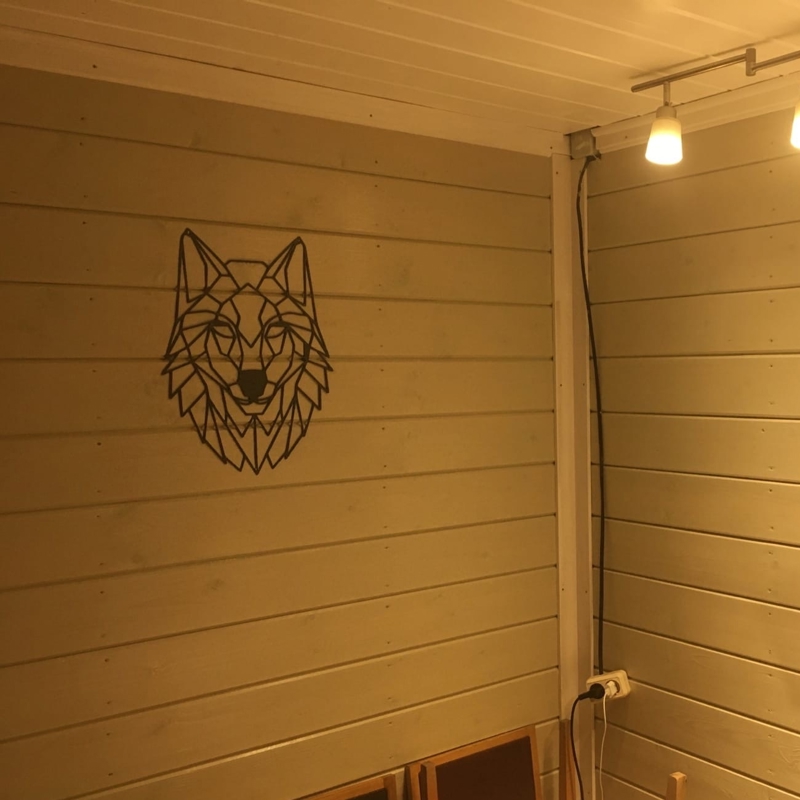 طرح گرگ برای دکور دیوار مناسب برای استفاده در دستگاه های cnc چوب و cnc لیزر - laser cut wolf wall decor dxf file