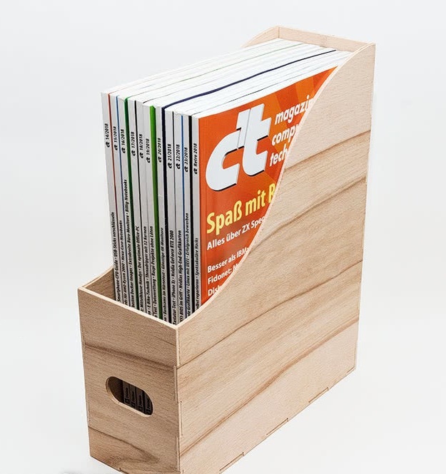 طرح جا مجله و جعبه مجله مناسب برای استفاده در دستگاه های cnc چوب و cnc لیزر - laser cut magazine holder magazine organizer cdr file