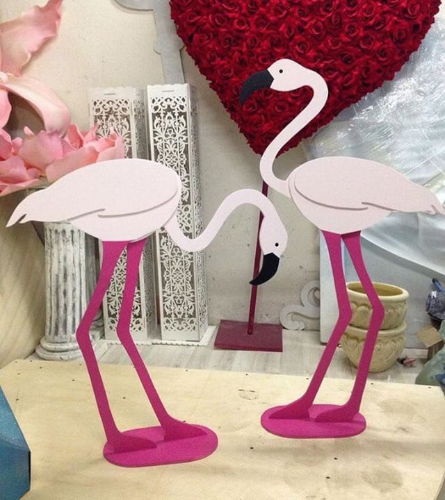 طرح سه بعدی اتاق فلامینگو مناسب برای استفاده در دستگاه های cnc چوب و cnc لیزر - laser cut flamingo room decor multilayer art cdr file