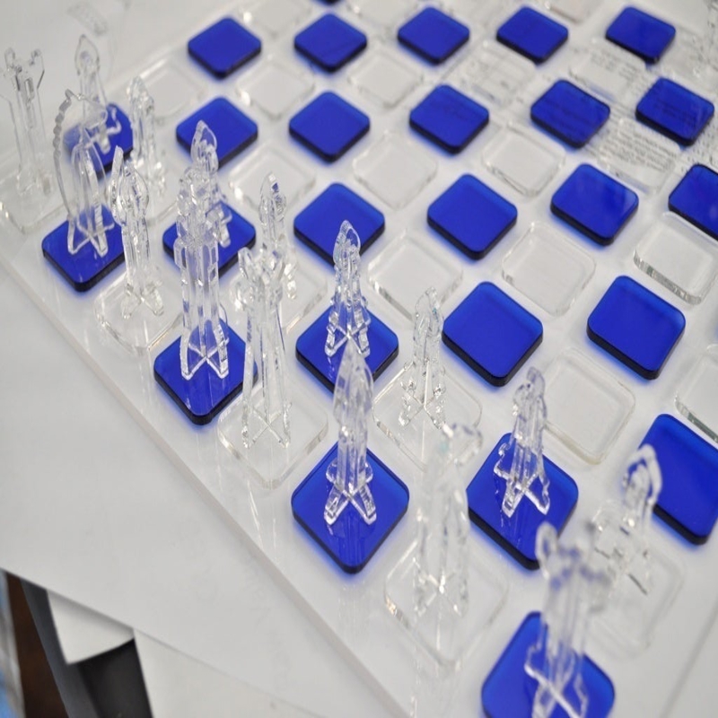 طرح با فرمت اکرلیک شطرنج مناسب برای استفاده در دستگاه های cnc چوب و cnc لیزر - laser cut acrylic chess set svg file