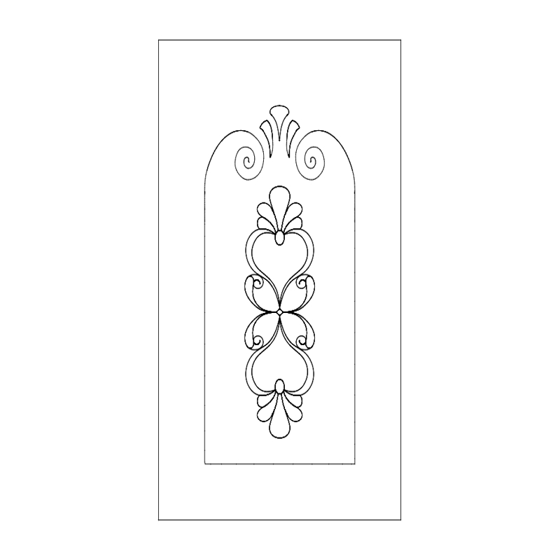 طرح درب مناسب برای استفاده در دستگاه های cnc چوب و cnc لیزر - door pattern dxf file