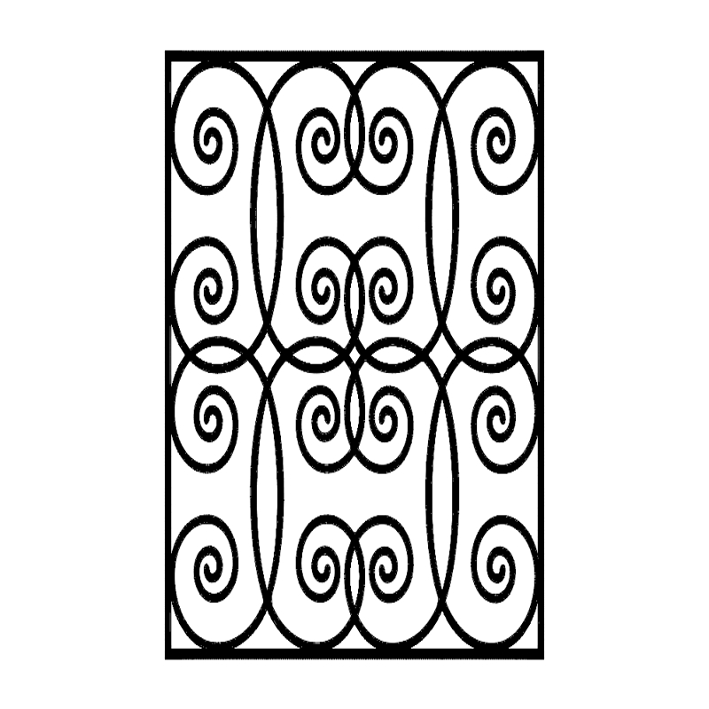 طرح شبکه آهنی مناسب برای استفاده در دستگاه های cnc چوب و cnc لیزر - ironwork grilles design dxf file