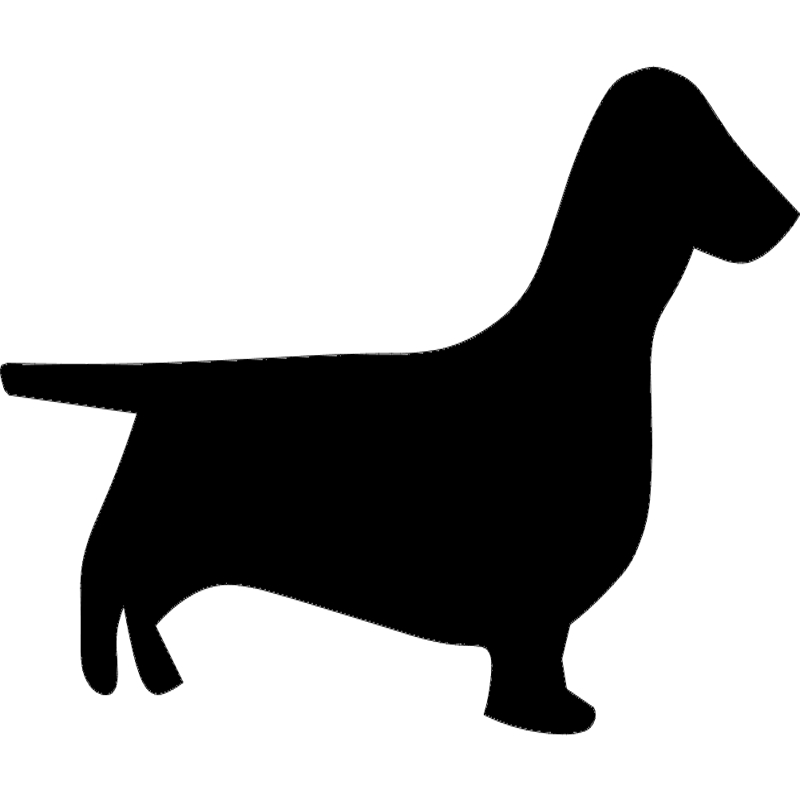 طرح سگ داشهوند مناسب برای استفاده در دستگاه های cnc چوب و cnc لیزر - dachshund dxf file