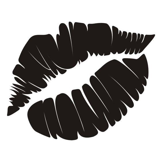 طرح وکتور طرح هنری سیلوئت لب مناسب برای استفاده در دستگاه های cnc چوب و cnc لیزر - lips silhouette vector art dxf file