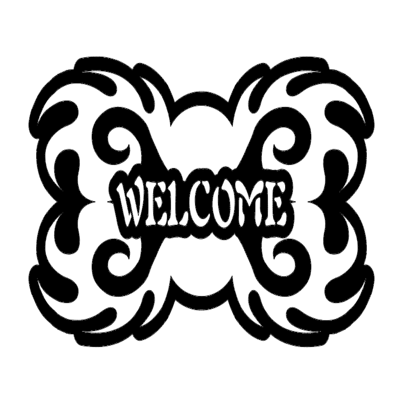 طرح خوش آمدید مناسب برای استفاده در دستگاه های cnc چوب و cnc لیزر - welcome design dxf file