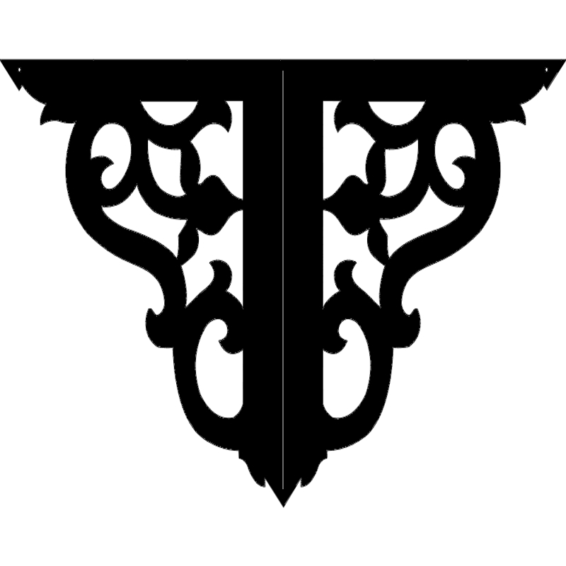 طرح براکت گوشه قفسه شماره 10 مناسب برای استفاده در دستگاه های cnc چوب و cnc لیزر - corner shelf bracket 10 dxf file