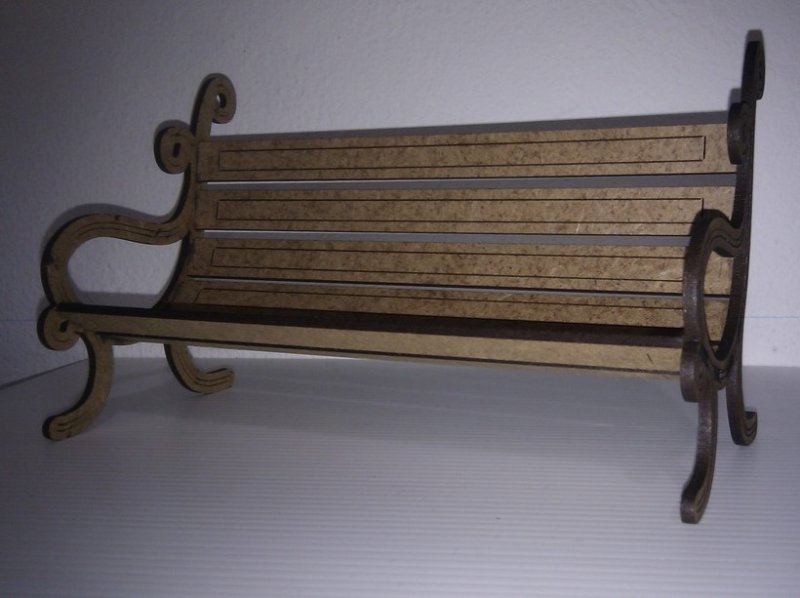 طرح نیمکت برای تزیین باغچه مناسب برای استفاده در دستگاه های cnc چوب و cnc لیزر - laser cut bench garden decor cdr file